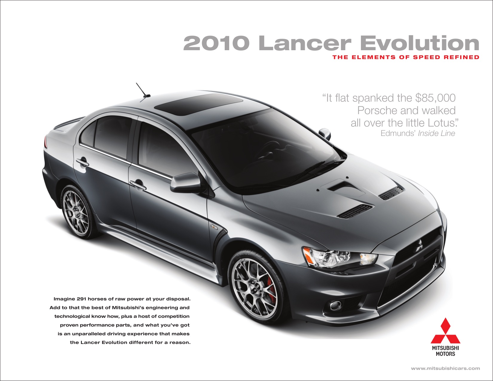 2010 Mitsubishi Lancer Evolution Brochure Page 3